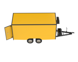 Refrigerated trailer isolated on background. 3d rendering - illustration png