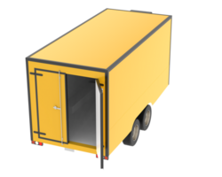 Refrigerated trailer isolated on background. 3d rendering - illustration png