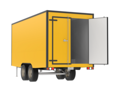 Refrigerated trailer isolated on background. 3d rendering - illustration png