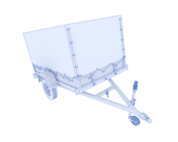 Trailer isolated on background. 3d rendering - illustration png