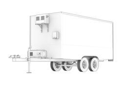 Refrigerated trailer isolated on background. 3d rendering - illustration png