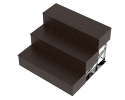 POS store steps isolated on background. 3d rendering - illustration png