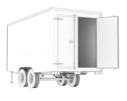 Refrigerated trailer isolated on background. 3d rendering - illustration png