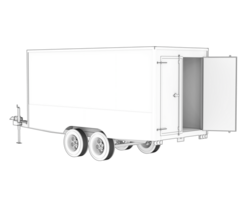 Refrigerated trailer isolated on background. 3d rendering - illustration png