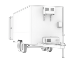 Refrigerated trailer isolated on background. 3d rendering - illustration png