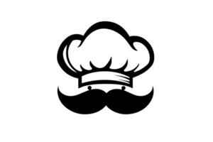 del chef gorra Clásico logo diseño para gastrónomo comida tienda o restaurante. icono. vector