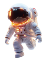 realistic portrait of astronaut isolated on transparent background, generated ai png