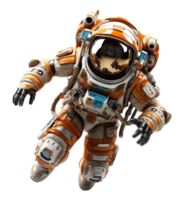 realistic portrait of astronaut isolated on transparent background, generated ai png