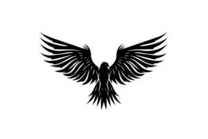 Eagle Emblem Majestic Falcon Logotype Silhouette in Flight. vector