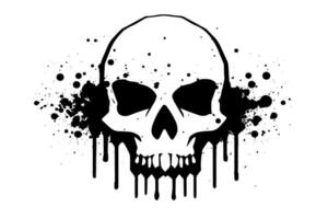 Grunge Skull Abstract Gothic Graffiti Art with Vintage Rock Influence. vector