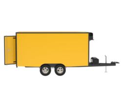 Car trailer isolated on background. 3d rendering - illustration png