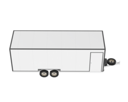 auto trailer isolato su sfondo. 3d interpretazione - illustrazione png