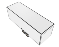 Car trailer isolated on background. 3d rendering - illustration png