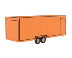 bil trailer isolerat på bakgrund. 3d tolkning - illustration png