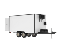 Refrigerated trailer isolated on background. 3d rendering - illustration png