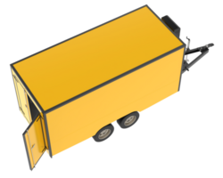 Refrigerated trailer isolated on background. 3d rendering - illustration png