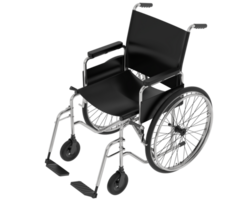 Wheelchair isolated on background. 3d rendering - illustration png