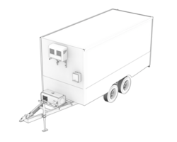 Refrigerated trailer isolated on background. 3d rendering - illustration png