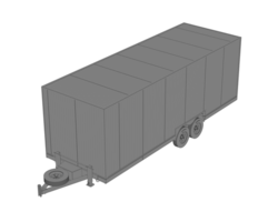 bil trailer isolerat på bakgrund. 3d tolkning - illustration png