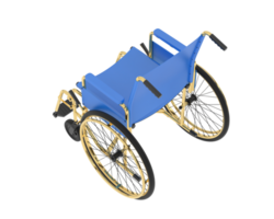 Wheelchair isolated on background. 3d rendering - illustration png