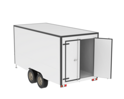 Refrigerated trailer isolated on background. 3d rendering - illustration png