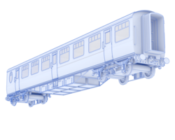 tren vagón aislado en antecedentes. 3d representación - ilustración png