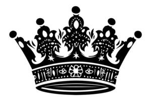 Vintage Crown Engraved Sketch of Royal Victorian Majesty in Logotype Illustration. vector