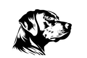 dibujado a mano Labrador o perdiguero cabeza Clásico bosquejo logotipo vector