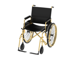 Wheelchair isolated on background. 3d rendering - illustration png