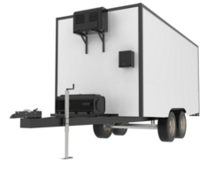 Refrigerated trailer isolated on background. 3d rendering - illustration png