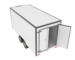 Refrigerated trailer isolated on background. 3d rendering - illustration png