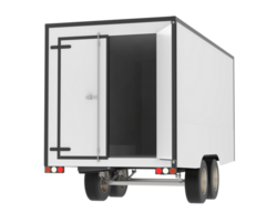 Refrigerated trailer isolated on background. 3d rendering - illustration png