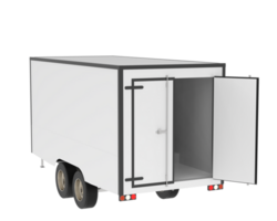 Refrigerated trailer isolated on background. 3d rendering - illustration png