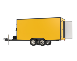 Refrigerated trailer isolated on background. 3d rendering - illustration png