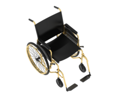Wheelchair isolated on background. 3d rendering - illustration png