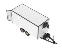 Refrigerated trailer isolated on background. 3d rendering - illustration png