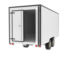 Refrigerated trailer isolated on background. 3d rendering - illustration png