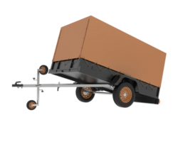 aanhangwagen geïsoleerd Aan achtergrond. 3d renderen - illustratie png