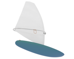 Windsurfing board isolated on background. 3d rendering - illustration png