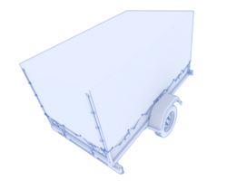 Trailer isolated on background. 3d rendering - illustration png