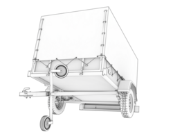 Trailer isolated on background. 3d rendering - illustration png