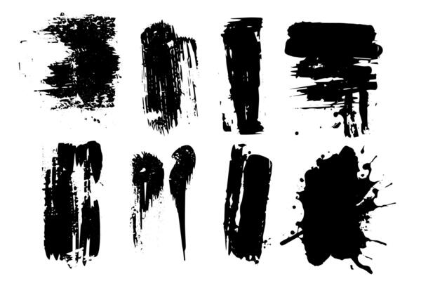 Ink and Paint Dynamic Splash with Black Stain and Grunge Texture.