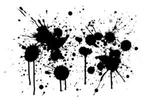 Ink Splatter Set Dynamic Splash, splatter and Blob. Spray with Dots. vector