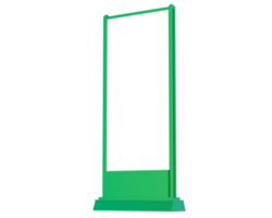 Led single sign isolated on background. 3d rendering - illustration png