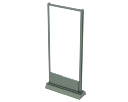 LED single teken geïsoleerd Aan achtergrond. 3d renderen - illustratie png