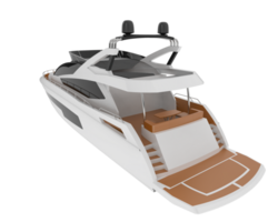 super yacht isolé sur Contexte. 3d le rendu - illustration png