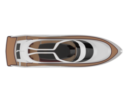 super yacht isolé sur Contexte. 3d le rendu - illustration png