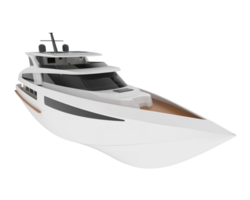 super yacht isolé sur Contexte. 3d le rendu - illustration png