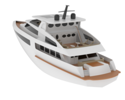 super yacht isolé sur Contexte. 3d le rendu - illustration png