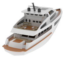 super yacht isolé sur Contexte. 3d le rendu - illustration png